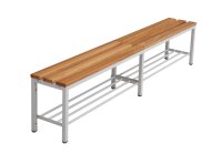 Garderobenbank mit Schuhrost 200 cm grau