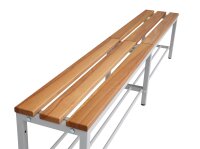 Garderobenbank mit Schuhrost 200 cm grau