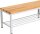 Garderobenbank mit Schuhrost 200 cm grau
