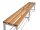 Garderobenbank mit Schuhrost 200 cm grau