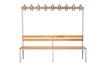 Garderobenbank einseitig 200 cm grau