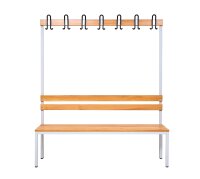 Garderobenbank einseitig 200 cm grau