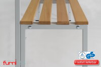 Garderobenbank einseitig 200 cm grau