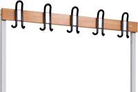 Garderobenbank einseitig mit Schuhrost 100 cm grau