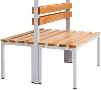Garderobenbank doppelseitig 100 cm grau