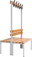 Garderobenbank doppelseitig 100 cm grau