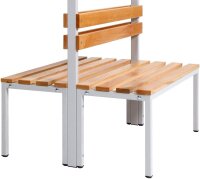 Garderobenbank doppelseitig 100 cm grau