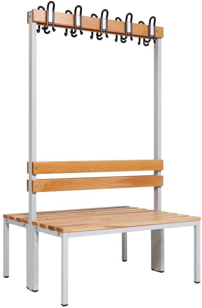 Garderobenbank doppelseitig 150 cm grau