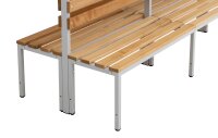 Garderobenbank doppelseitig 200 cm grau