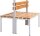 Garderobenbank doppelseitig 200 cm grau