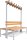 Garderobenbank doppelseitig mit Schuhrost 100 cm grau