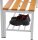 Garderobenbank doppelseitig mit Schuhrost 100 cm grau