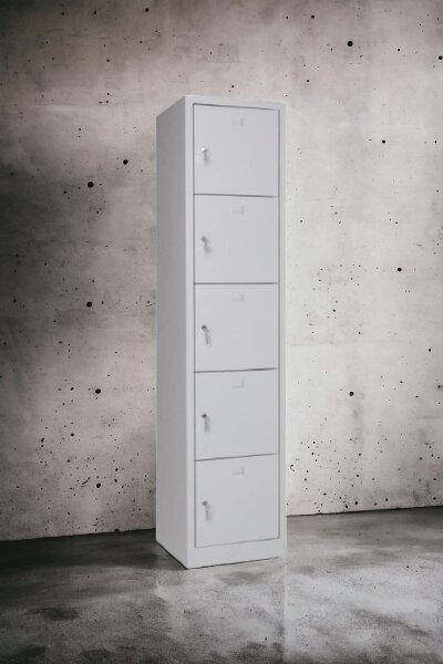Schließfachschrank grau 5-türig