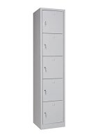 Schließfachschrank grau 5-türig
