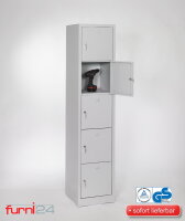 Schließfachschrank grau 5-türig