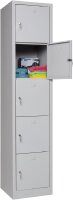 Schließfachschrank grau 5-türig