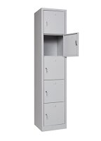 Schließfachschrank grau 5-türig