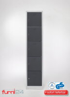 Schließfachschrank grau/anthrazit 5-türig