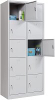 Schließfachschrank grau 10-türig