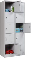 Schließfachschrank grau 10-türig