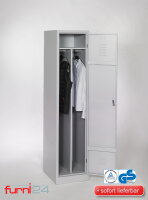 Garderobenschrank 1-türig grau