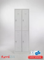 Garderobenschrank 4- türig grau