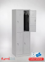 Garderobenschrank 4- türig grau