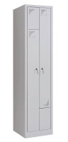 Z Garderobenschrank 2 Abteile grau