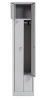 Z Garderobenschrank 2 Abteile grau