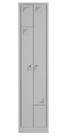 Z Garderobenschrank 2 Abteile grau
