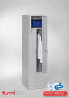 Z Garderobenschrank 2 Abteile grau