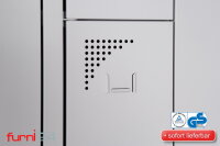 Z Garderobenschrank 2 Abteile grau