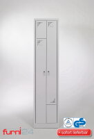 Z Garderobenschrank 2 Abteile grau