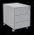 Rollcontainer, 3 Schübe, Farbe grau RAL 7035 pulverbeschichtet