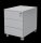 Rollcontainer, 3 Schübe, Farbe grau RAL 7035 pulverbeschichtet