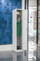 Garderobenschrank 1-türig grau