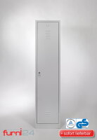 Garderobenschrank 1-türig grau