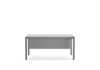 Schreibtisch Tetra, 160 x 80 x 75 cm, grau Dekor/silber RAL 9006