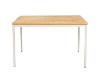 Furni24 Schreibtisch-Stahlgestell 120x60x75cm, Eiche, TÜV/GS-Einfache Montage, Arbeitstisch, Bürotisch, Küchentisch, Esstisch, Druckertisch Büro-Möbel Arbeitszimmer Computertisch Gaming-Tisch Mehrzwecktisch