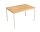 Furni24 Schreibtisch-Stahlgestell 120x60x75cm, Eiche, TÜV/GS-Einfache Montage, Arbeitstisch, Bürotisch, Küchentisch, Esstisch, Druckertisch Büro-Möbel Arbeitszimmer Computertisch Gaming-Tisch Mehrzwecktisch