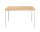 Furni24 Schreibtisch-Stahlgestell 120x60x75cm, Eiche, TÜV/GS-Einfache Montage, Arbeitstisch, Bürotisch, Küchentisch, Esstisch, Druckertisch Büro-Möbel Arbeitszimmer Computertisch Gaming-Tisch Mehrzwecktisch