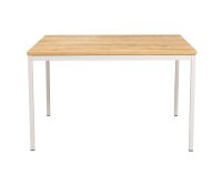 Furni24 Schreibtisch-Stahlgestell 120x80x75cm, Eiche,...
