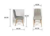 2er Set Esszimmerstühle, Design Stuhl, Stoffbezug