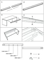 Furni24 Schreibtisch Nuvi (Grau, Kabelkanal 160x80x75 cm) fürs Arbeitszimmer und Home Office - Großer laminierter Computertisch aus Holz, 2 Kabeldurchlässe und mit verstellbarem Metall Kabelkanal, Bodengleiter, 2-Personen-Arbeitsplatz