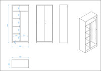 Furni24 Metall Putzmittelschrank 80x180x38cm Wäscheschrank aus Stahl mit Türen,Dreipunktverriegelung incl. 2 Schlüsseln, Garderobenstange, großen Fächern, Hutablage, fertig montiert - Grau