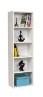 Furni24 Bücherregal mit 5 Fächern, Holzregal,...