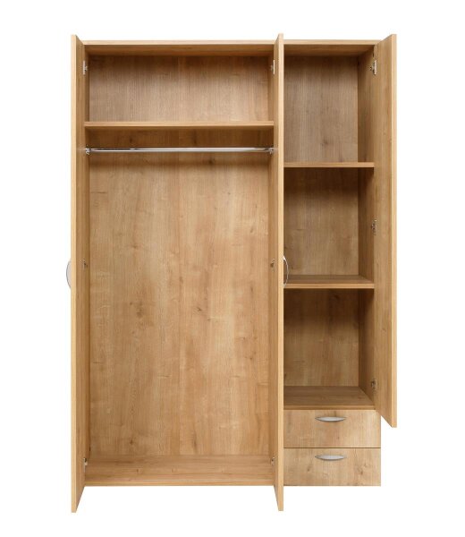 Kleiderschrank, Saphir Eiche, 120x177x52cm