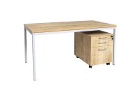 Schreibtisch 200X80X75 cm Saphir Eiche/grau inkl. Holz...