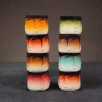 Espresso- & Mokkatassen,2-er Set, blau-orange