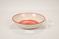 Salatschüssel, rotes Muster